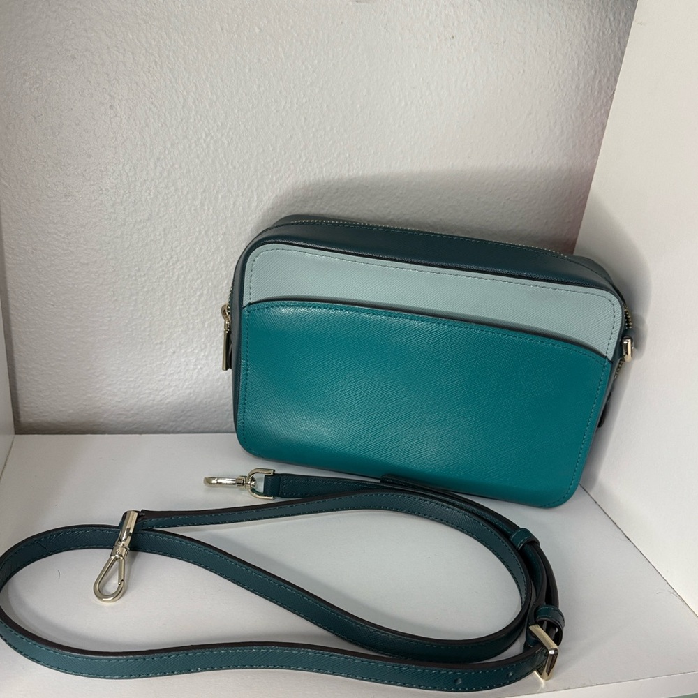 Kate Spade Teal Colorblock Camera Crossbody - Picture 4 of 13